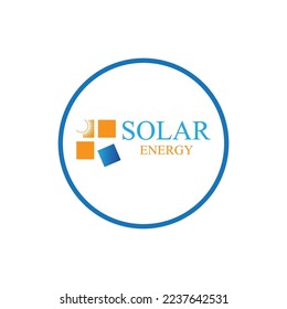 Solar logo energy icon vector design