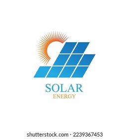 Solar logo energy icon vector design