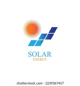 Solar logo energy icon vector design
