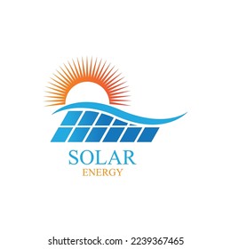 Solar logo energy icon vector design