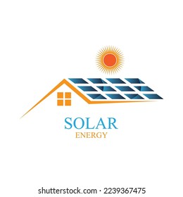 Solar logo energy icon vector design