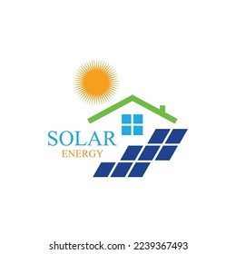 Solar logo energy icon vector design