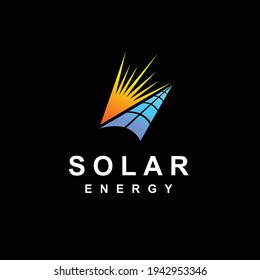 Solar logo with simple concept