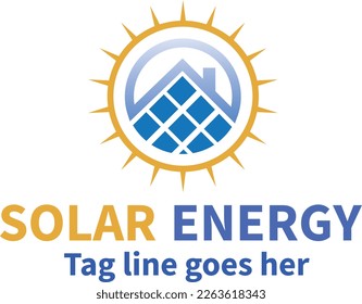 solar logo for startups , stores, and commercial use