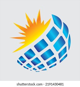 Vector de icono de diseño de plantilla de logotipo solar
