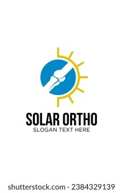 : solar orthopedics vector logo design