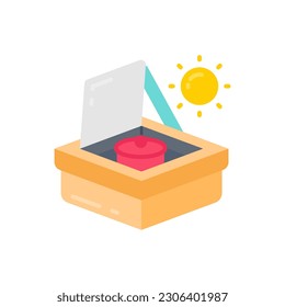 Solar Oven icon in vector. Illustration