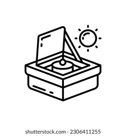 Solar Oven icon in vector. Illustration