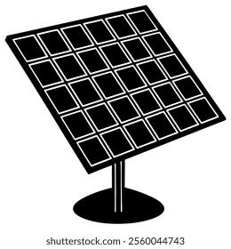 solar panel with 1 stand and white background