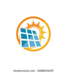 Panel solar logotipo abstracto estilo moderno