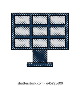 solar panel alternative ecological car battery isolated icon