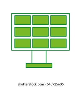 solar panel alternative ecological car battery isolated icon