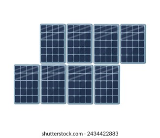 Solar panel , alternative electricity source, concept of sustainable resources. White Background.