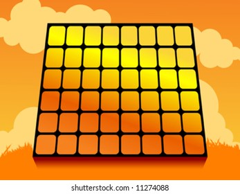 Solar panel, alternative energy concept, vector illustration