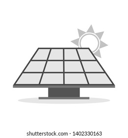 Solar panel alternative energy concept. Electricity power from the sun. Environment and ecology friendly. Flat vector illustration