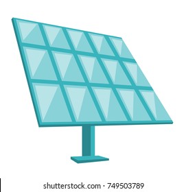 Panel solar para generación de energía alternativa. Ilustración de dibujos animados de vectores aislados en fondo blanco.