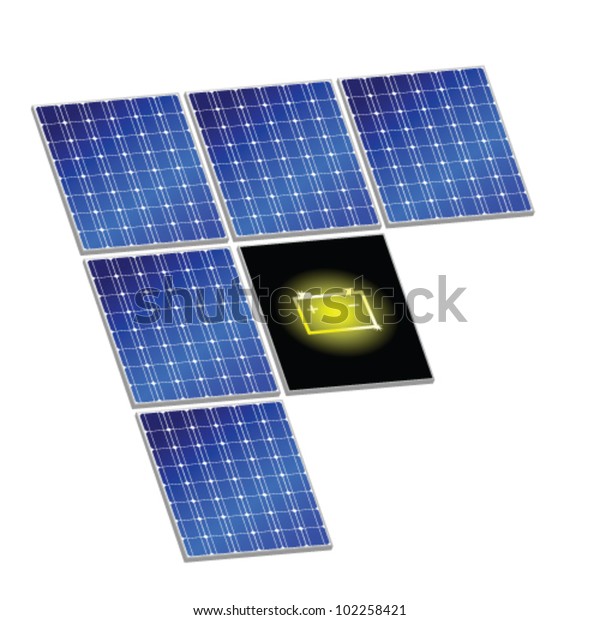 Solar Panel Battery Vector Illustration Art Stock Vector Royalty Free 102258421 6947