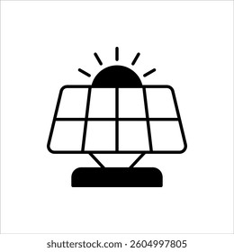 solar panel black icon vector illustration