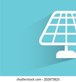 solar panel, blue shadow and flat theme