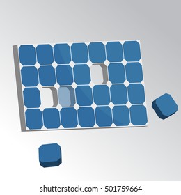 Solar panel broken 