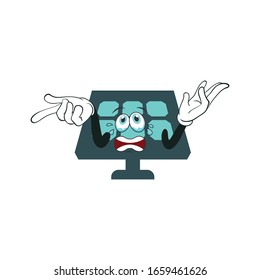 solar panel cartoon character design with expression