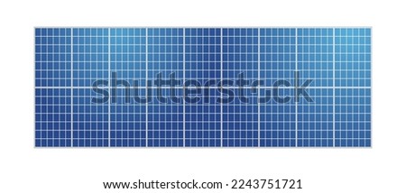 Solar panel. Solar cell. Isolated on White Background Vector illustration.