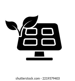 Solar Panel Cell Line Icon. Renewable Electricity Power Outline Pictogram. Ecology Sunlight Electric System Technology for House. Sun Energy Linear Icon. Editable Stroke. Isolated Vector Illustration.