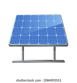 Célula de panel solar sobre fondo blanco. Vector