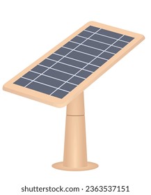 Cargador de panel solar. ilustración vectorial