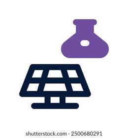 solar panel chemical icon. vector dual tone icon for your website, mobile, presentation, and logo design.