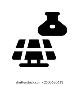 solar panel chemical icon. vector glyph icon for your website, mobile, presentation, and logo design.