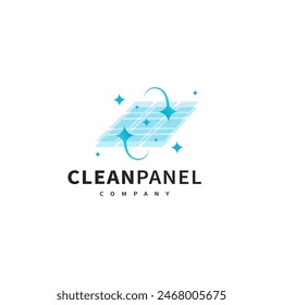 solar panel cleaning service logo design illustration 3 