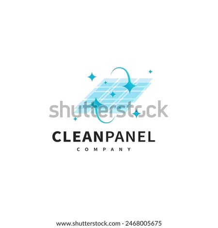 solar panel cleaning service logo design illustration 3 