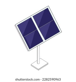 Solar Panel Concept. Green energy. flat design vector concept illustration.