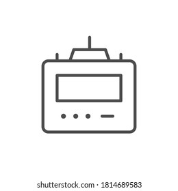 Solar panel controller line outline icon