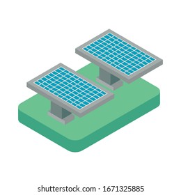 diseño de ilustración vectorial del dispositivo de panel solar aislado