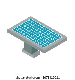 Solarpaneelgerät einzeln auf Symbolen - Vektorillustration