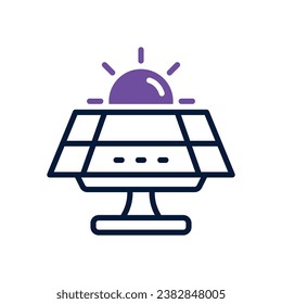 solar panel dual tone icon. vector icon for your website, mobile, presentation, and logo design.