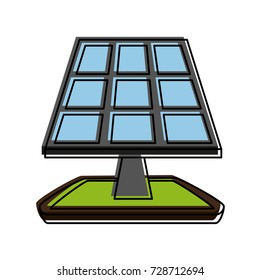 solar panel eco friendly icon image 