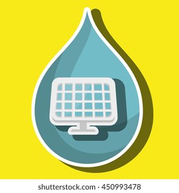 solar panel and ecology isolated icon design, vector illustration  graphic 