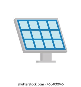 solar panel ecology save renewable icon. Isolated and flat illustration. Vector graphic