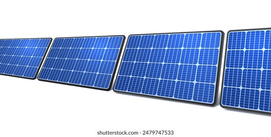Solar panel electricity generation,  vector illustration on the white background