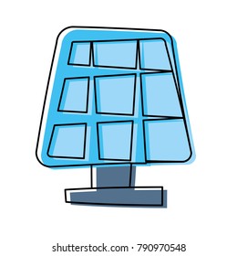 Solar panel energy cartoon