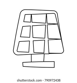 Solar panel energy cartoon