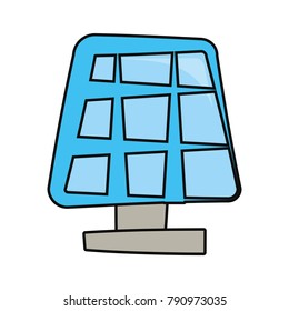 Solar panel energy cartoon