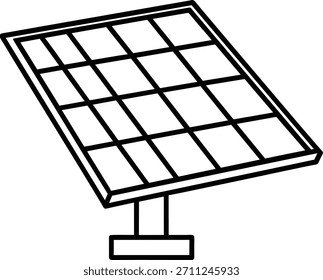 Icono de energía limpia del panel solar