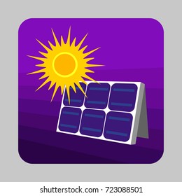 Solar panel energy concept background. Cartoon illustration of solar panel energy vector concept background for web design