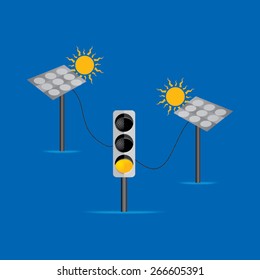 solar panel energy concept connect signal