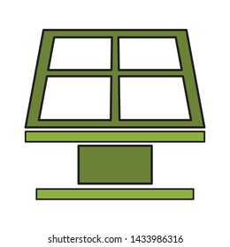 solar panel energy eco friendly environment vector illustration