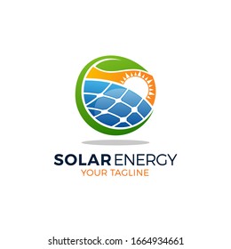 Solar Panel Energy Electric Electricity Logo Stock Vector (Royalty Free ...